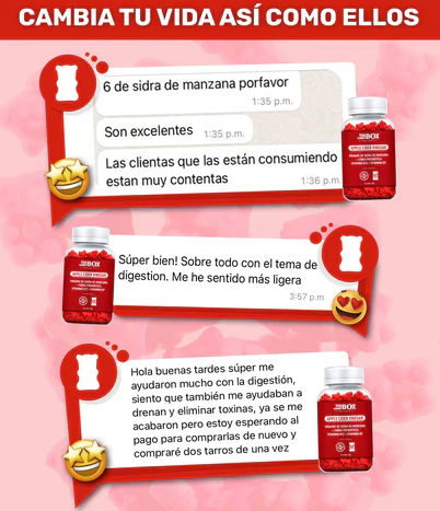 VINAGRE DE MANZANA EN GOMITAS