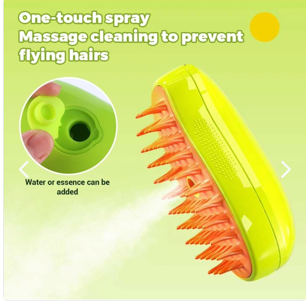 Cepillo Vaporizador 3 En 1 Para Mascotas