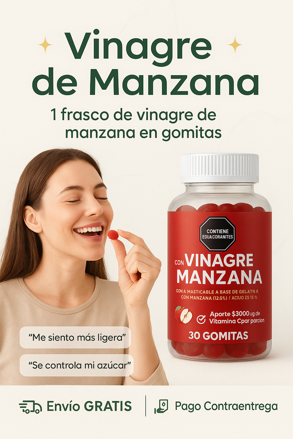 VINAGRE DE MANZANA EN GOMITAS