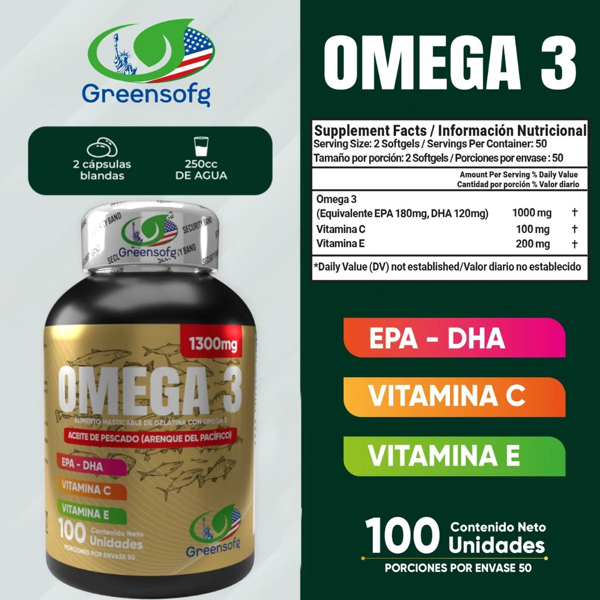 Omega 3 x 300 Softgels: Tu Dosis Diaria de Salud